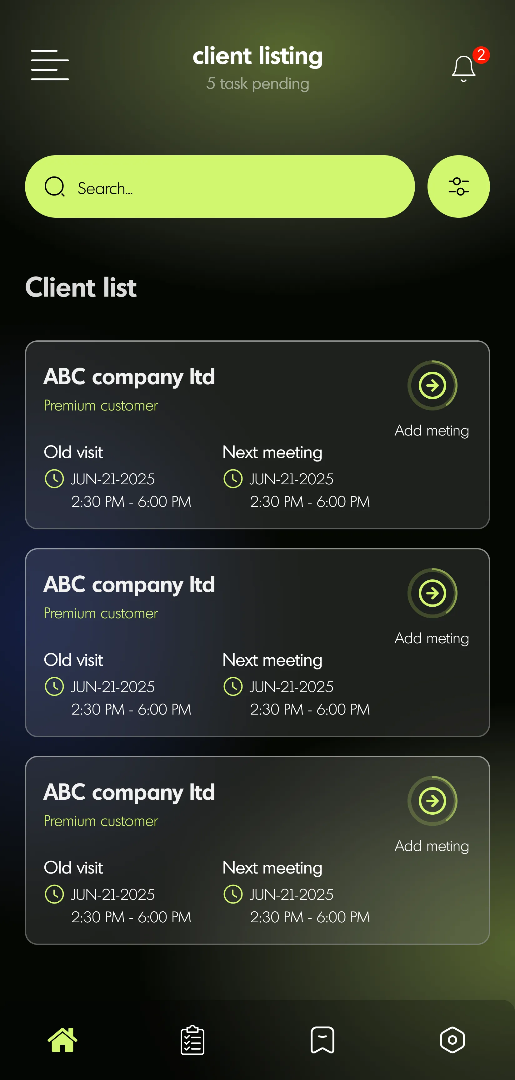 Client Listing